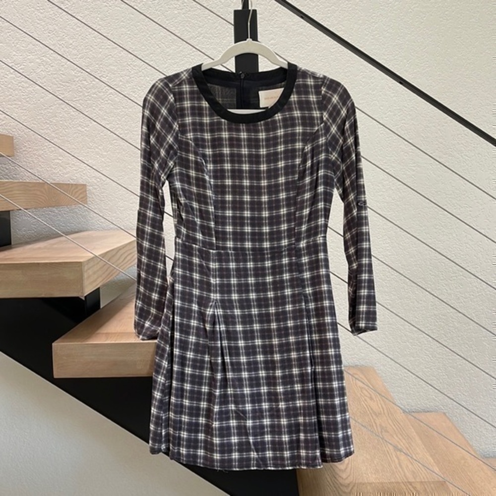 Skies are blue plaid dress